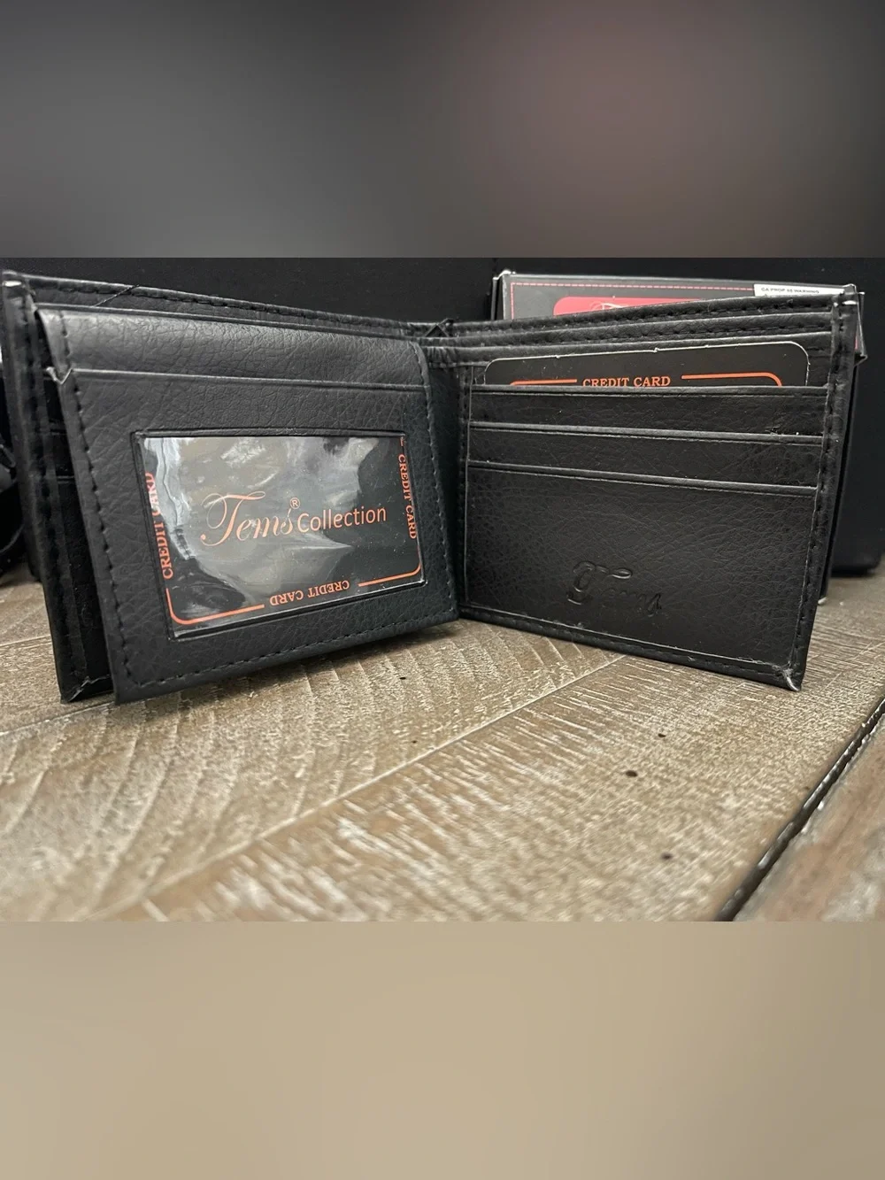 Toms Collection Black Embroidered Virgin Mary Card Wallet